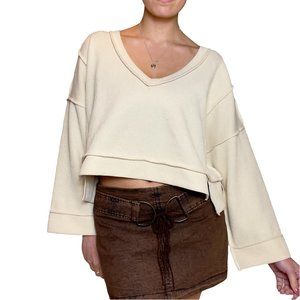 BDG Urban Outfitters cropped cream sweater NWOT